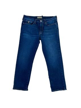Guess men Lincoln blue jeans slim straight stretch flattering denim size 34